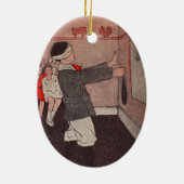 尾のロバを固定する セラミックオーナメント (裏面)