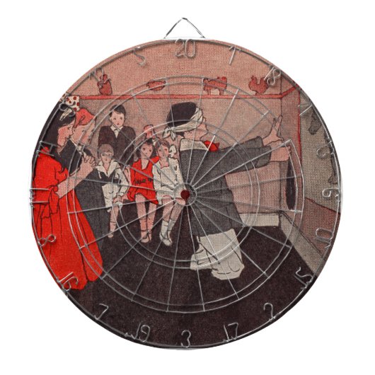 尾のロバを固定する ダーツボード (正面)