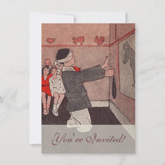 尾のロバを固定する 招待状 (正面)