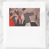 尾のロバを固定する 長方形シール (バッグ)