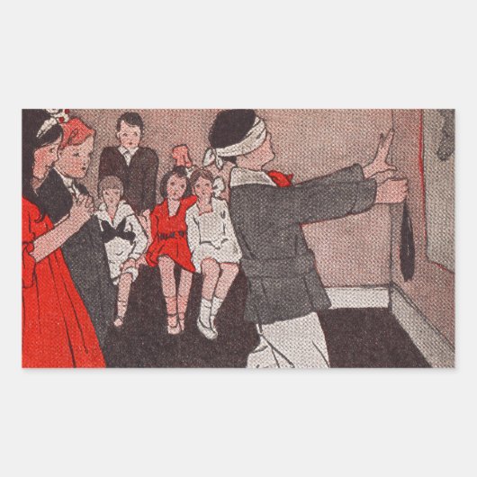 尾のロバを固定する 長方形シール (正面)