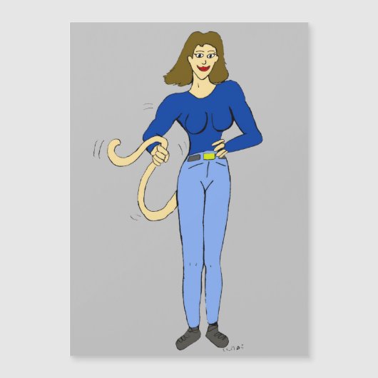 尾の付いた女の子 (正面)