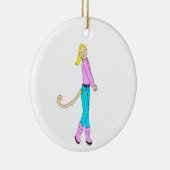 尾の付いた女の子 セラミックオーナメント (右)