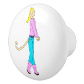 尾の付いた女の子 セラミックノブ (右)