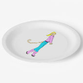 尾の付いた女の子 ペーパープレート (アングル)