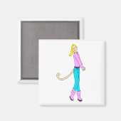 尾の付いた女の子 マグネット (正面/裏面)