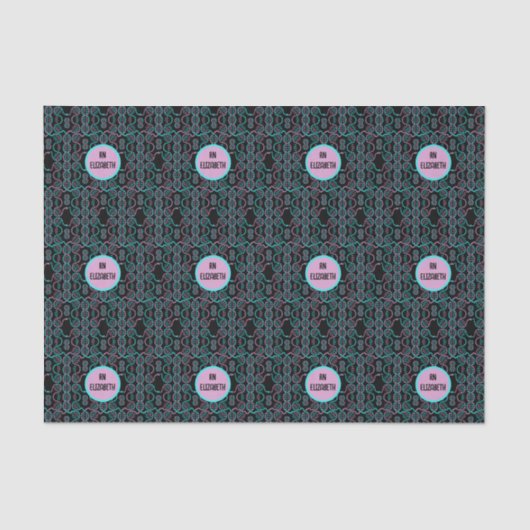 尾の継ぎ目のないパターンを追いかけるヘビ 薄葉紙 (正面)