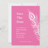 尾の羽を振って日付を保存1 (明るい赤紫色) セーブザデート (正面)