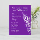 尾の羽を振るバチェロレッテ（紫） 招待状 (スタンド正面)