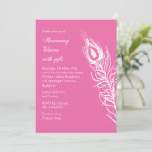 「尾の羽を振る」ブライダルシャワー(ピンク) 招待状 (スタンド正面)