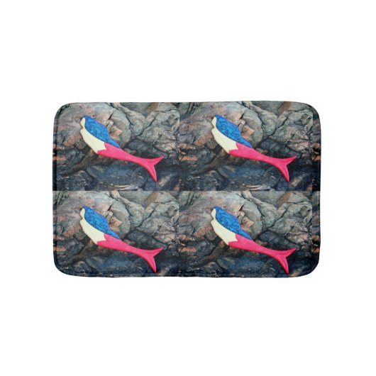 尾の赤い人魚 バスマット (正面)