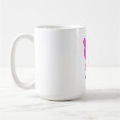 尾の長い可愛いピンク豚 コーヒーマグカップ (左)