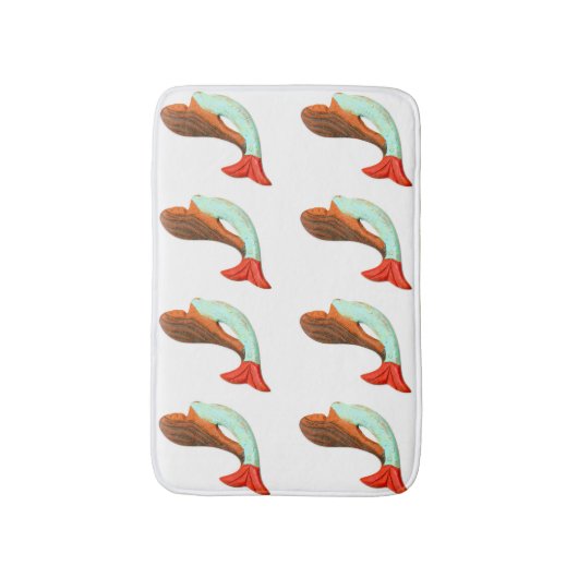 尾の青い人魚 バスマット (正面縦)