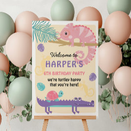 尾はかりで測の女の子の爬虫類誕生日