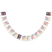 尾はかりで測の女の子の爬虫類誕生日 バンティングフラッグ (全)