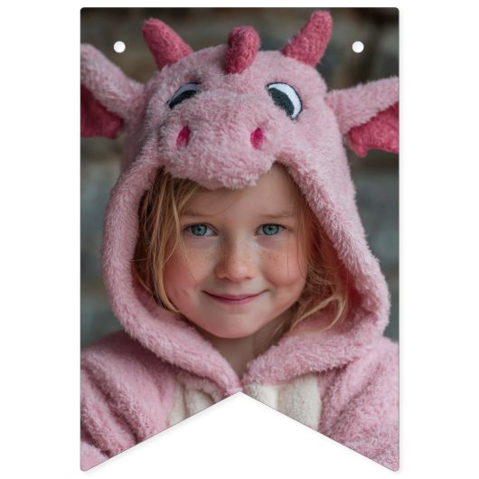 尾はかりで測の女の子の爬虫類誕生日 バンティングフラッグ (第1の旗)