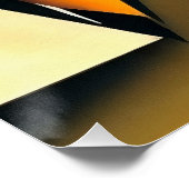 尾は犬の幾何学的な抽象芸術芸術を振る ポスター (コーナー)