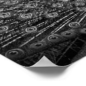 尾を広げた孔雀 ポスター (角)