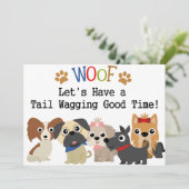 尾を振る犬の誕生日招待状 招待状 (スタンド正面)