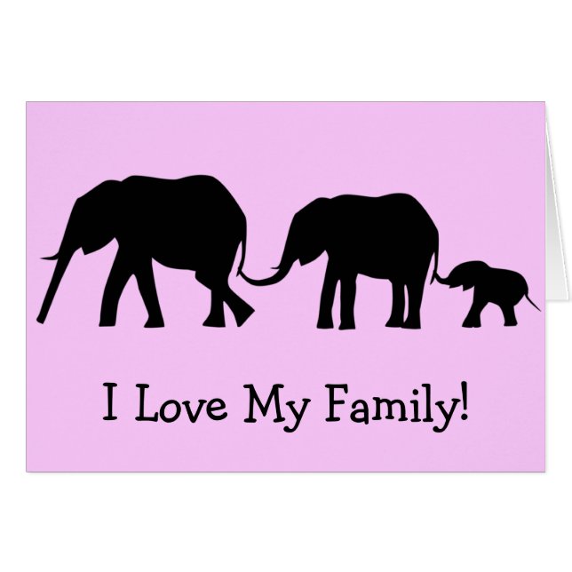 尾を握っている3頭の象のシルエット (正面横)