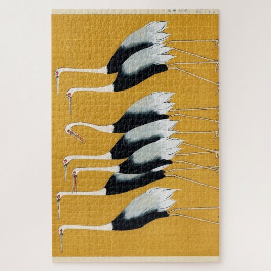 尾形光琳ヴィンテージ木版画 ジグソーパズル (縦)