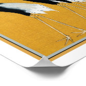 尾形光琳日本のによるレッドクラウンクレーンの群れ ポスター (角)