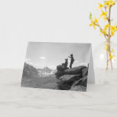 尾根のカウボーイ カード (黄色い花)