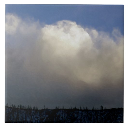 尾根の上の雲 タイル (正面)