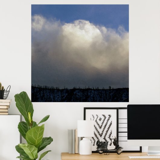 尾根の上の雲 ポスター (ホームオフィス)