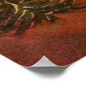 "尾根の松#2"松、日の出、霧 ポスター (角)