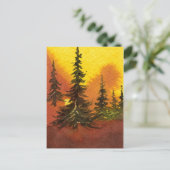 "尾根の松#2"田舎道はがき ポストカード (スタンド正面)