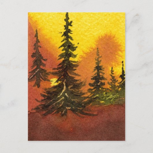 "尾根の松#2"田舎道はがき ポストカード (正面)