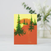 "尾根の松#3"田舎道はがき ポストカード (スタンド正面)