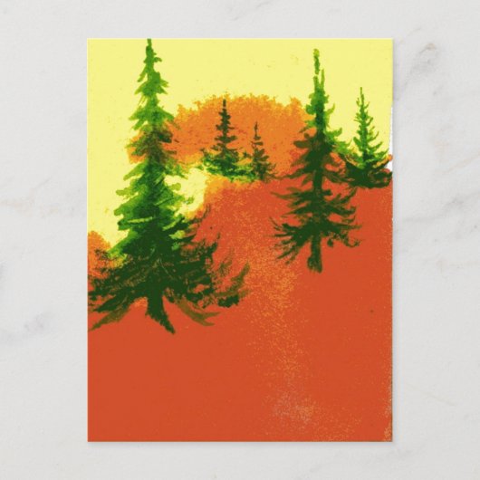 "尾根の松#3"田舎道はがき ポストカード (正面)