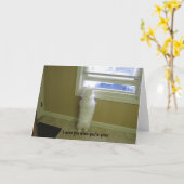 尾猫を恋しく思って下さい カード (黄色い花)