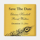 尾羽を振って日付マグネットを保存 マグネット (正面)