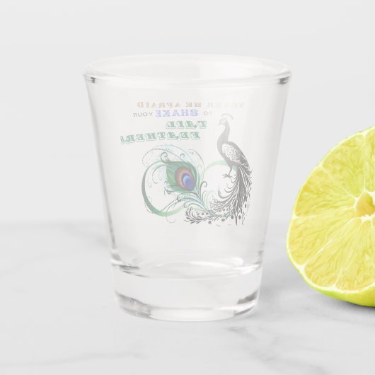 尾羽ショットガ感動的ラス ショットグラス (裏面)