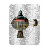 尾羽付き熱気球 マグネット (縦)