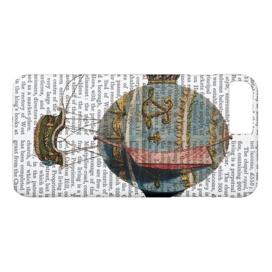 尾羽付き熱気球 Case-Mate iPhoneケース (裏面(横))