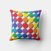 尾行された虹の水玉模様 クッション (裏面)