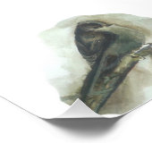 尾長ティットガーデン鳥の水色プリント フォトプリント            (角)