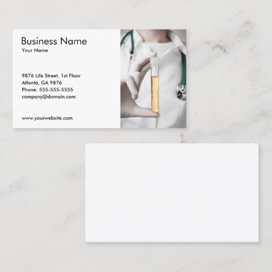 尿サンプルの名刺テンプレート 名刺 (正面/裏面)