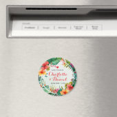 局所フローラリース | 結婚s |日付の保存 マグネット (インサイチュ (食洗機))