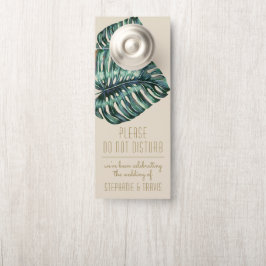 局所モンステラタン金ゴールドは邪魔しな結婚い ドアノブサイン