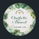 局所用水色プリント | 結婚s |日付の保存 マグネット<br><div class="desc">トロピカル結婚な水の色のプリントで素晴らしSave the Dateのシールを忘れられない発表!自分の文字パーソナライズされたを上に追加して、本当にユニークな作り、あなたの特別な日の美しいリマインダーであなたのゲストを感動させる。これは別の100%オリジナルスナグルハムスターデザイン。</div>