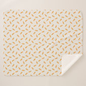 局所的に成長したニンジン模様 シェルパブランケット (正面(横))