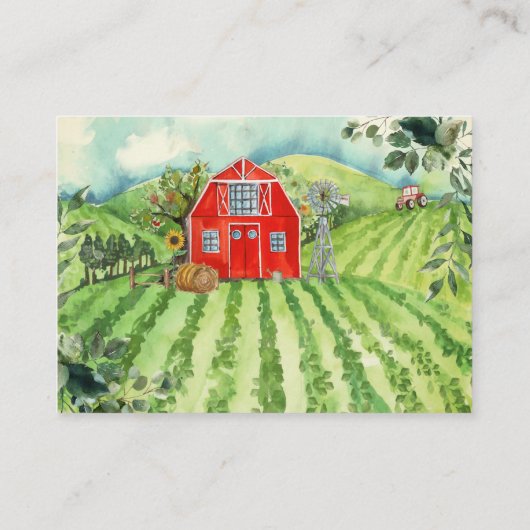 局所的に成長したファーマーズマーケットベビー |おむつラッフル エンクロージャーカード (裏面)