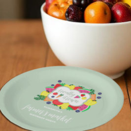 局所的に成長したファーマーズマーケット誕生日 ペーパープレート