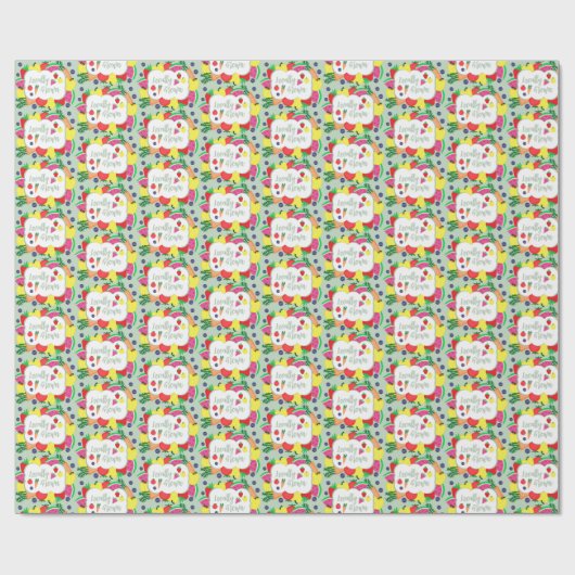 局所的に成長したファーマーズマーケット誕生日 ラッピングペーパー (フラット)