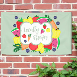 局所的に成長したファーマーズマーケット誕生日 横断幕